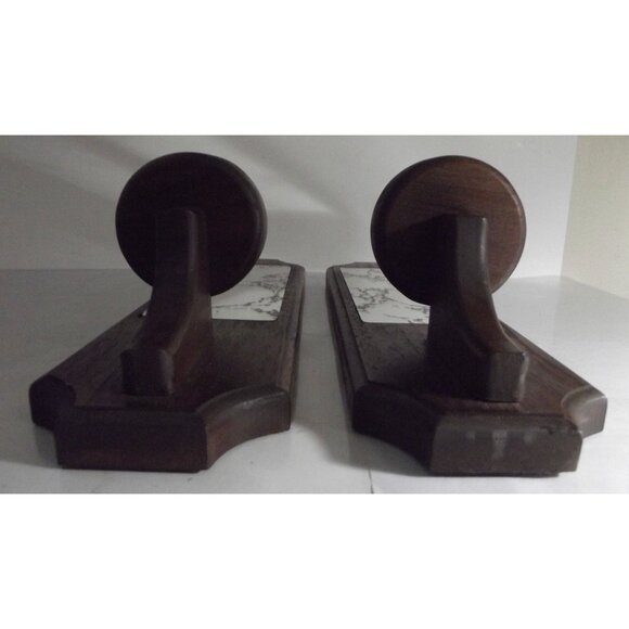 Wood Sconce (lot of 2) mirror crackled gold MCM candle votive holder 15" vintage - Picture 8 of 12